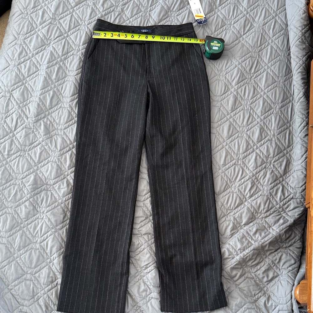 Chaps Charcoal Pinstripe Trousers